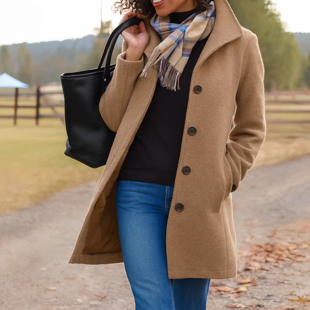 Cappotto da donna a tinta unita