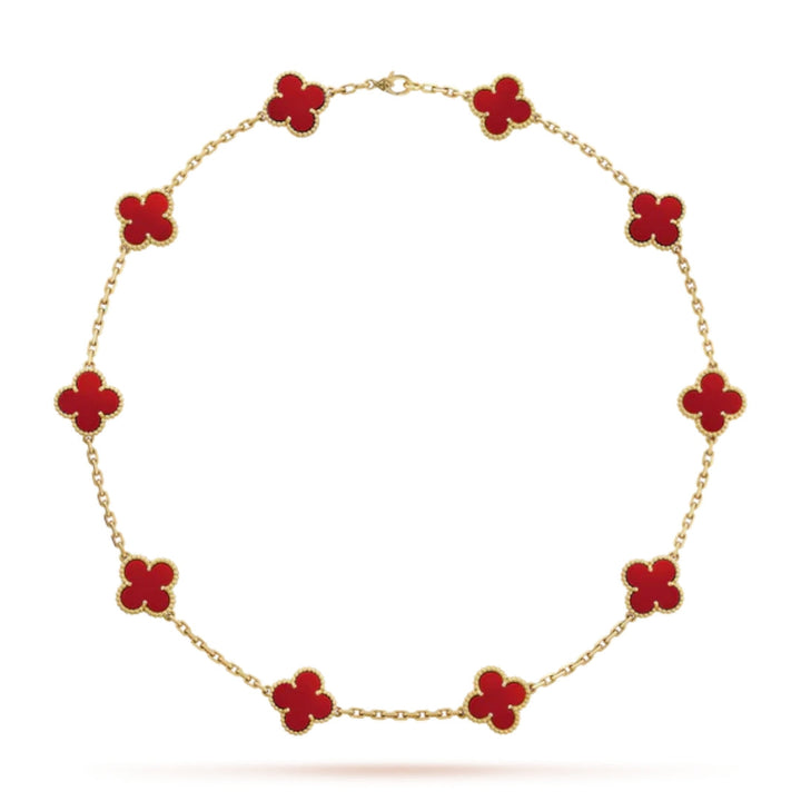 CLOVER | Halskette 10-Motiv Rot