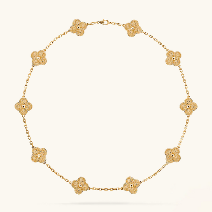 CLOVER | Halskette 10-Motiv Gold