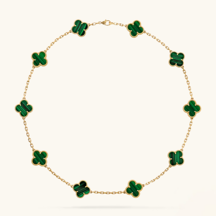 CLOVER | Halskette 10-Motiv Grün