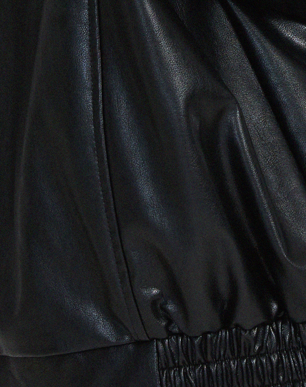 Giacca lunga oversize effetto pelle