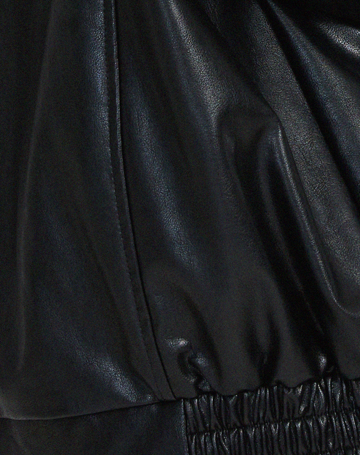 Giacca lunga oversize effetto pelle