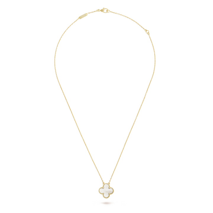 CLOVER | Halskette Weiß/Gold