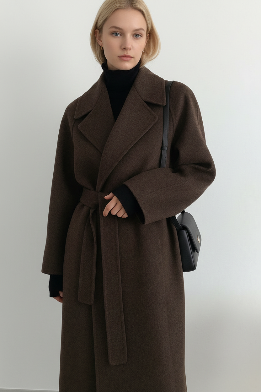 Cappotto lungo con cintura