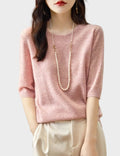 Maglione in misto lana a girocollo