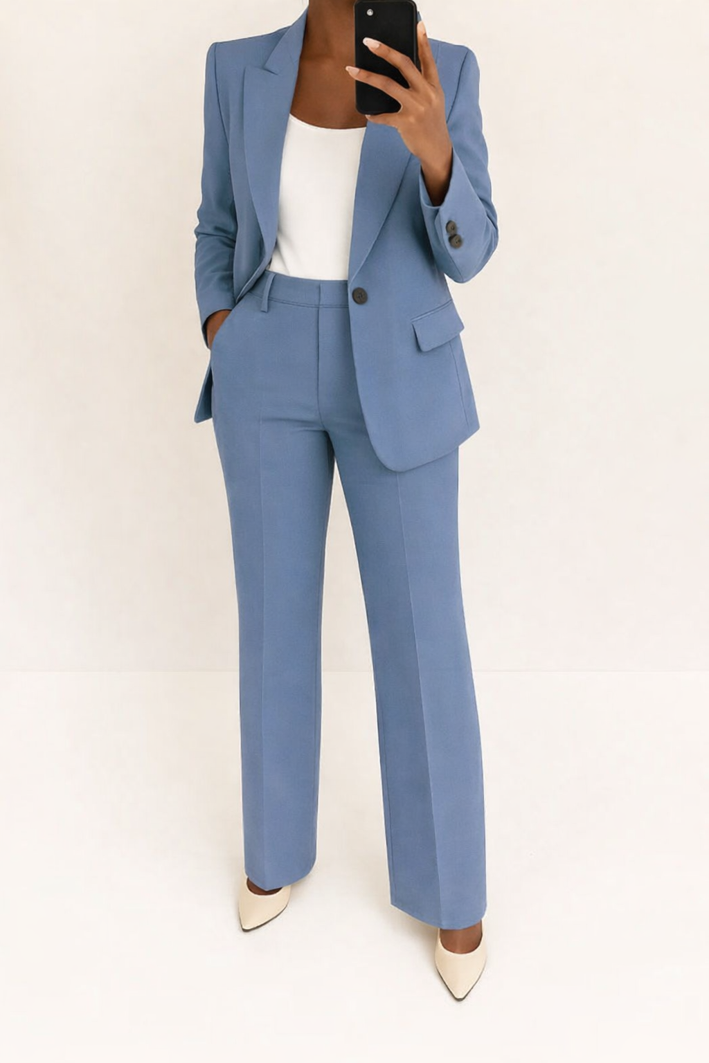 Blazer sciancrato con bottoni