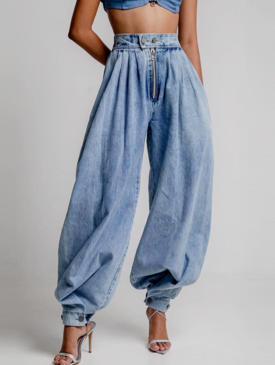 Jeans a vita alta basic