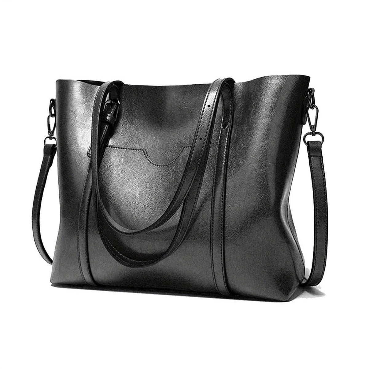 Borsa shopper capiente con cerniera e tasche interne