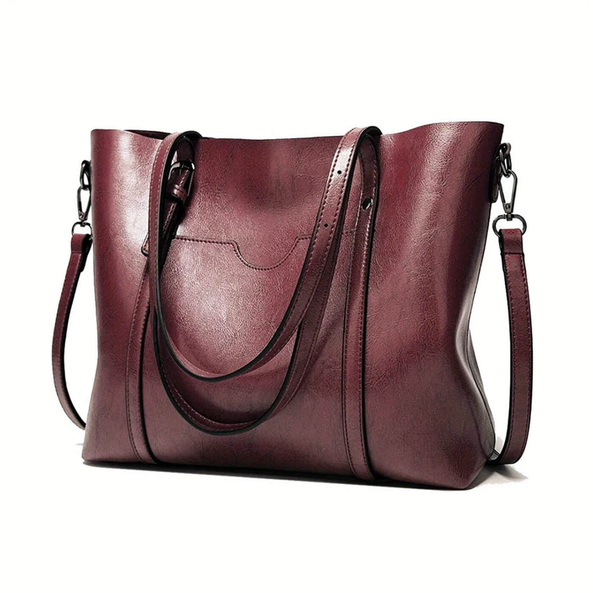 Borsa shopper capiente con cerniera e tasche interne