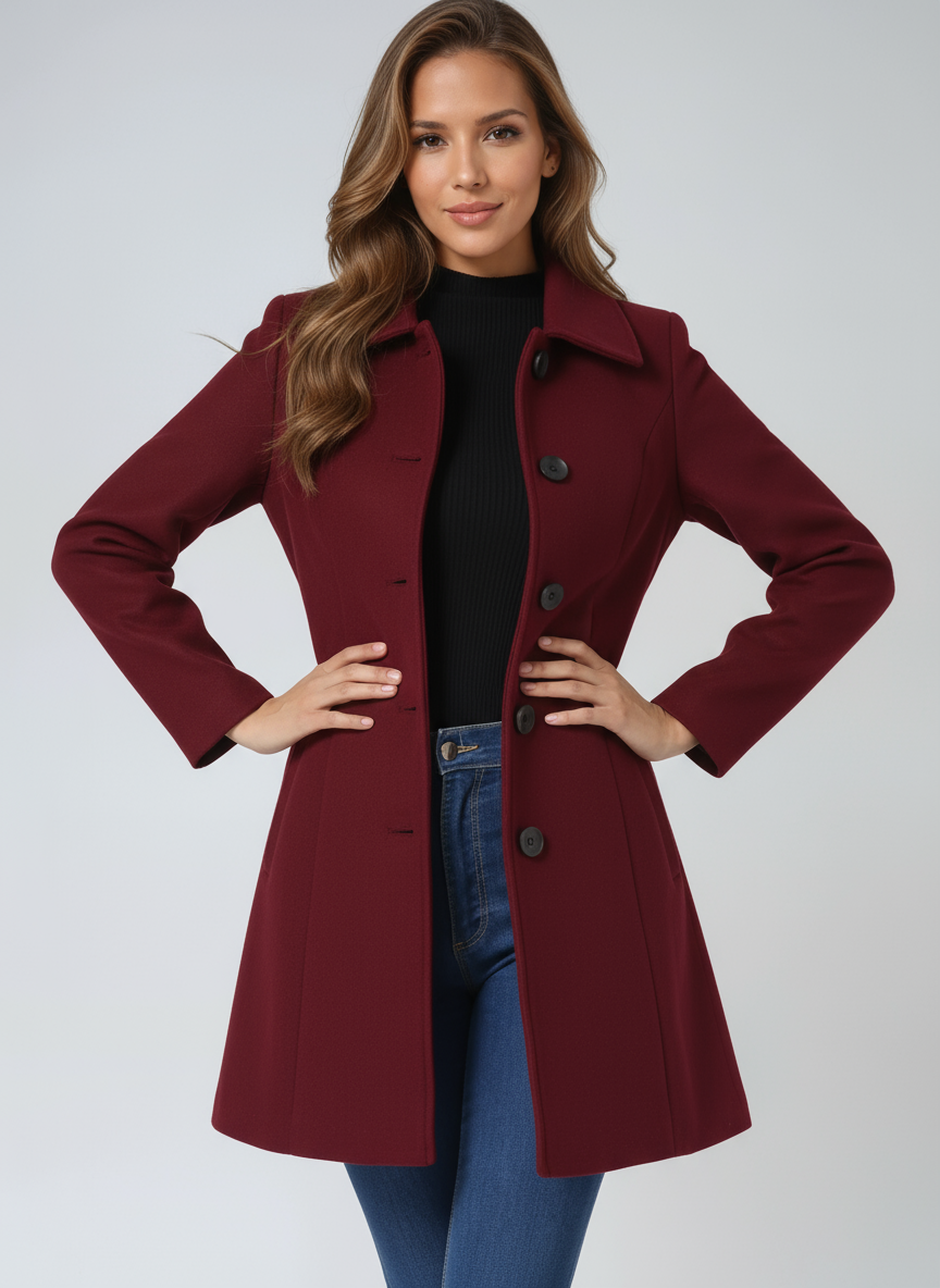 Cappotto con chiusura a bottoni