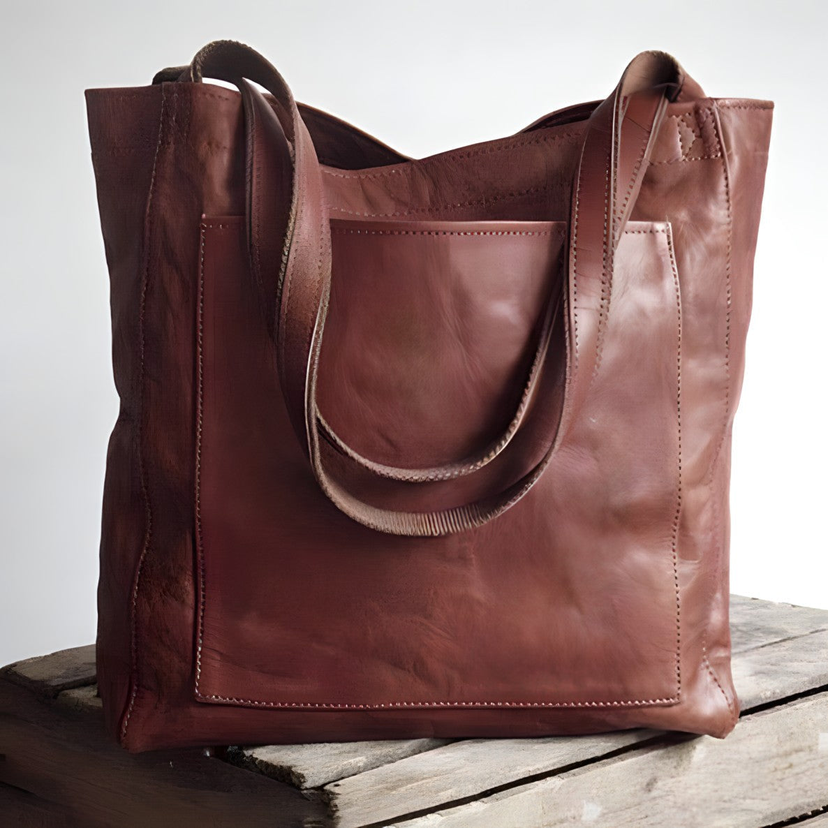 Borsa a mano con zip e ampio scomparto interno