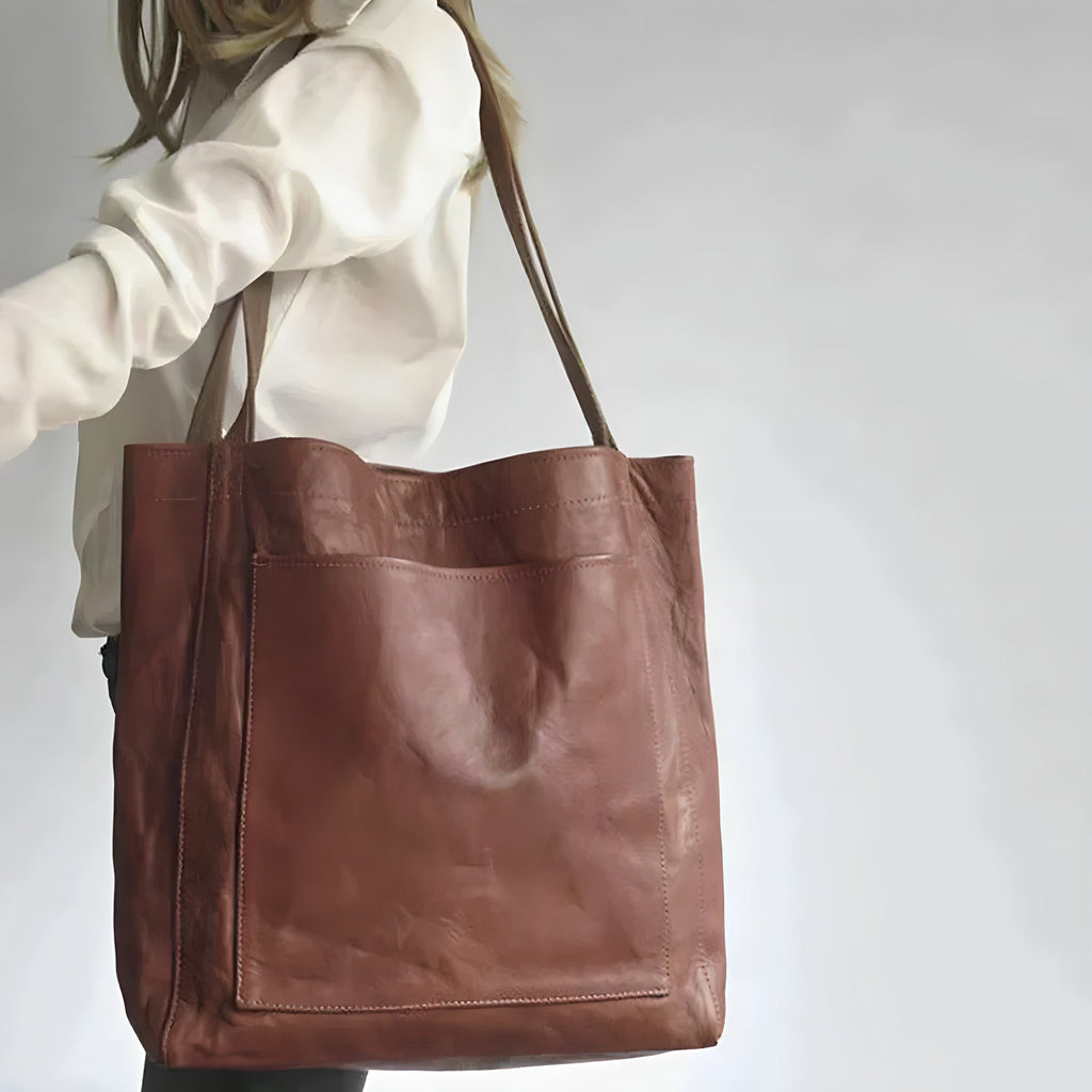 Borsa a mano con zip e ampio scomparto interno