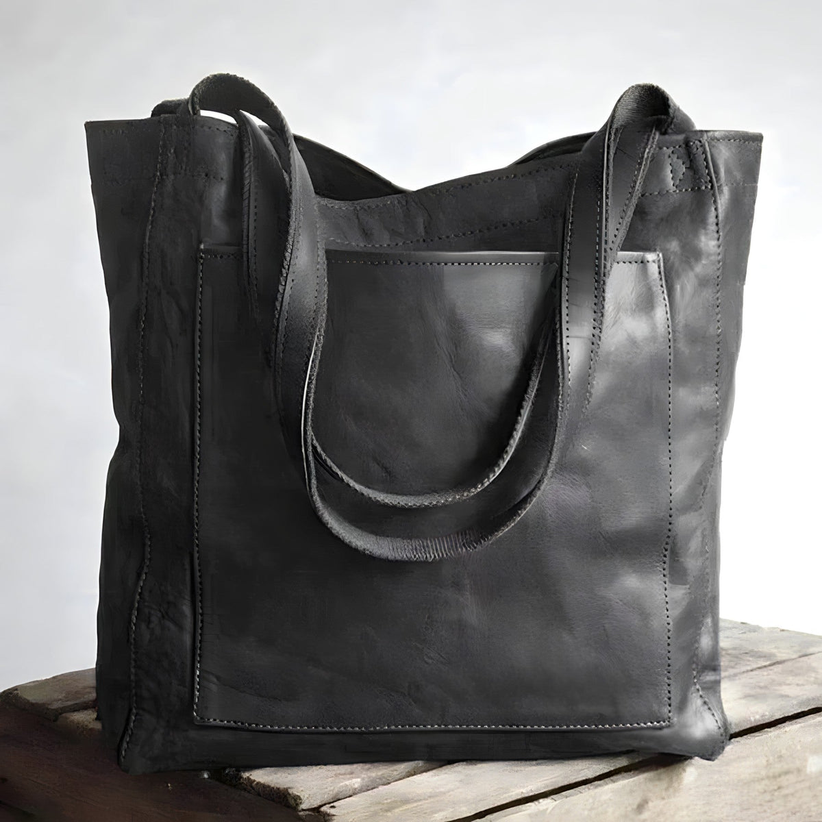 Borsa a mano con zip e ampio scomparto interno