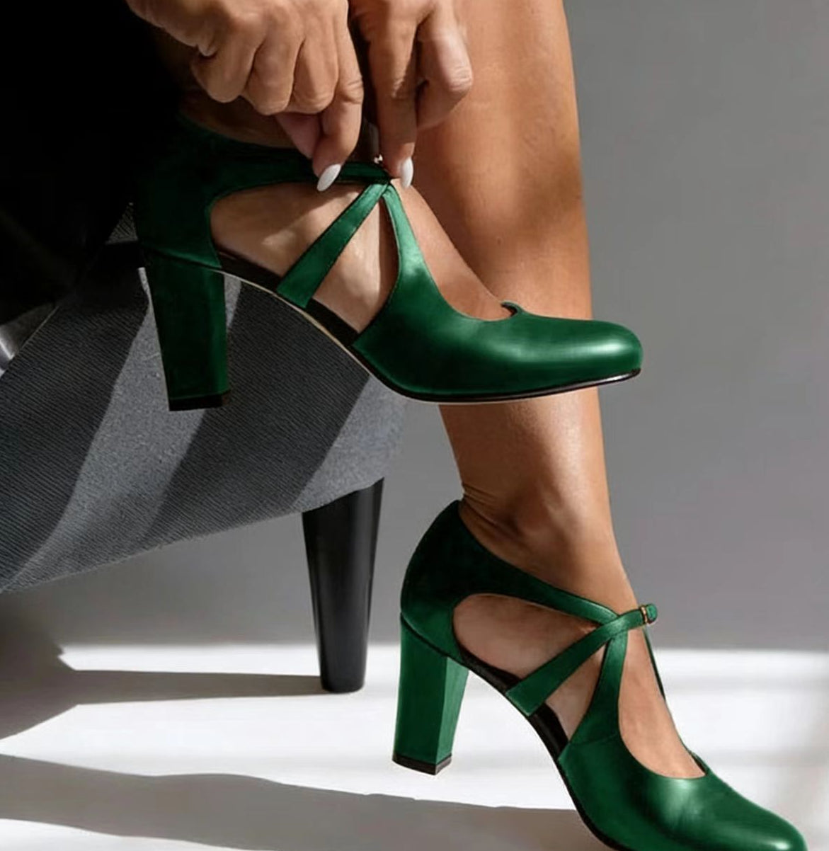 Scarpe Mary Jane con tacco stabile e cinturino