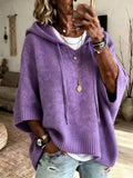 Felpa oversize con cappuccio e maniche a pipistrello