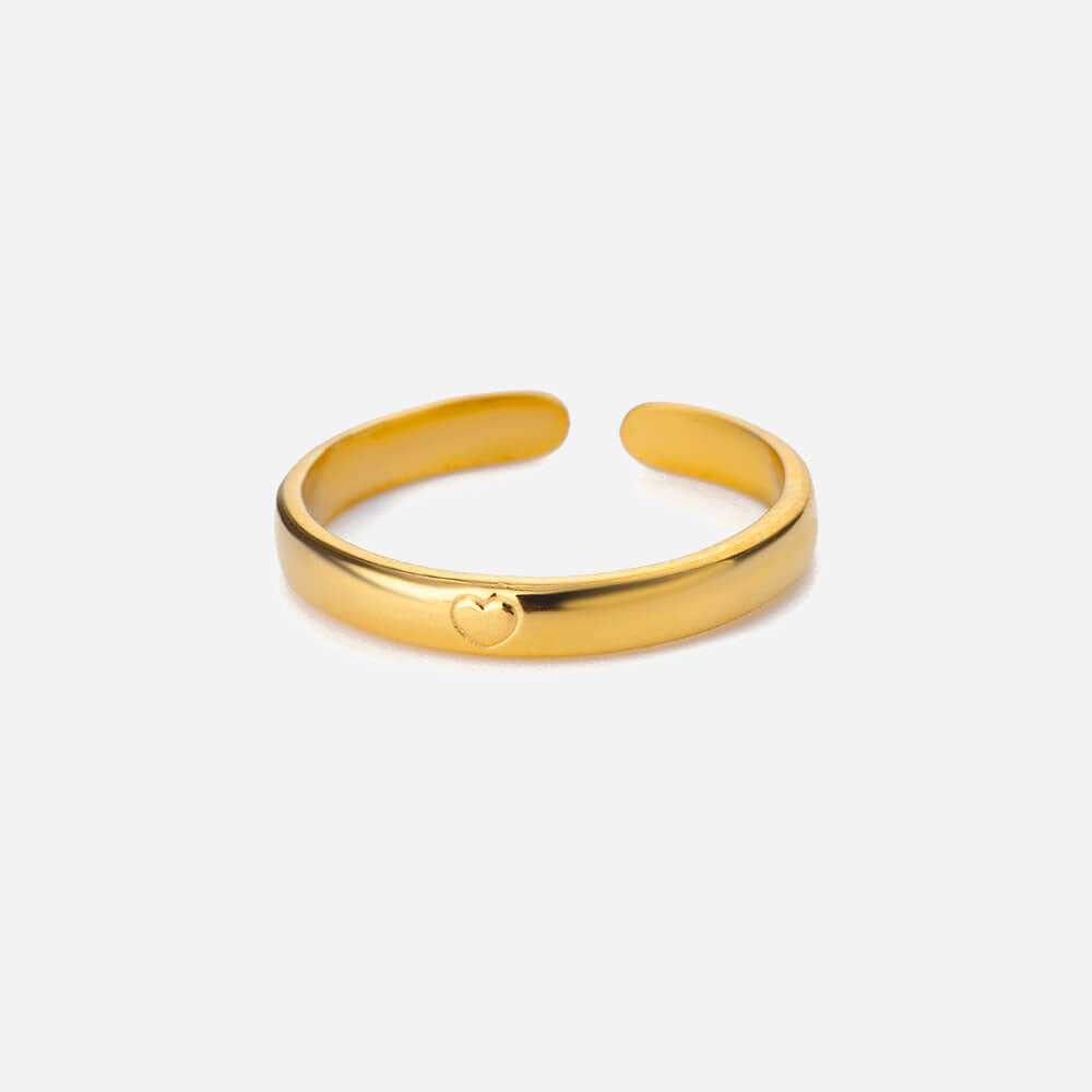 Anello regolabile con motivo a cuore
