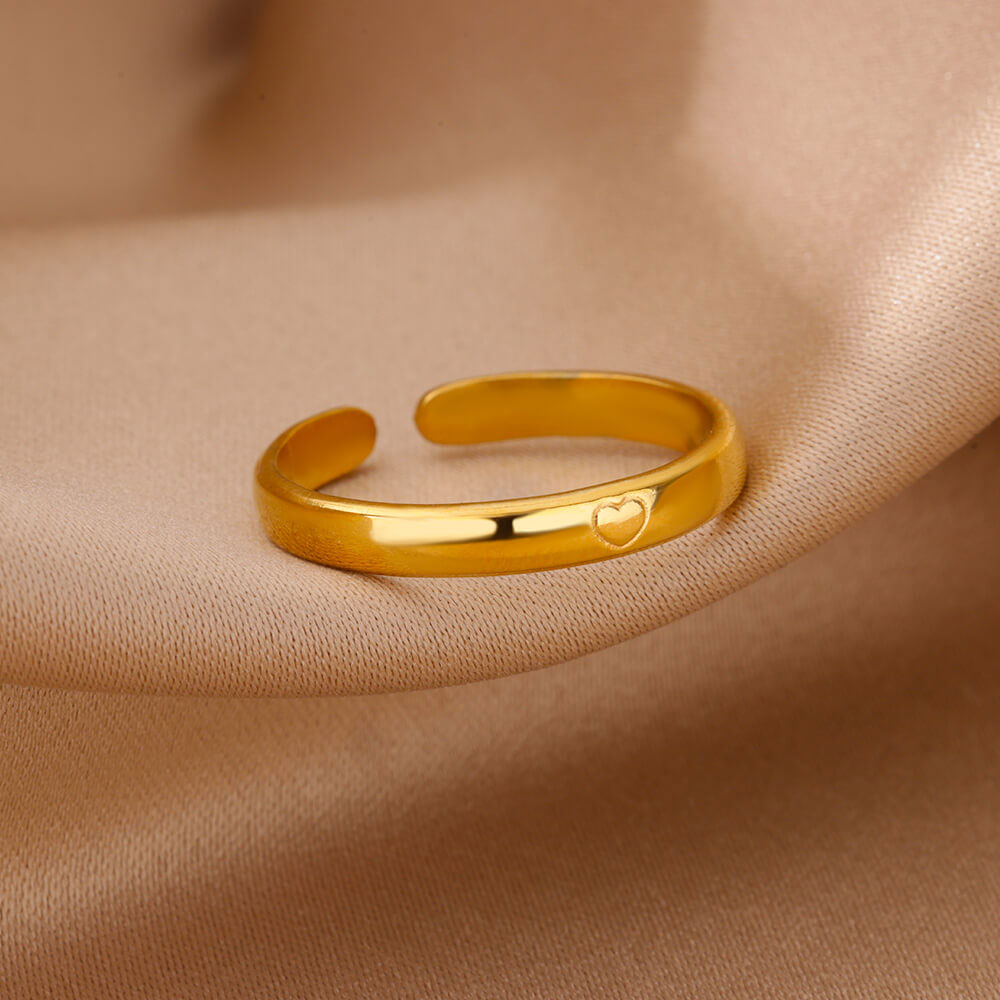 Anello regolabile con motivo a cuore