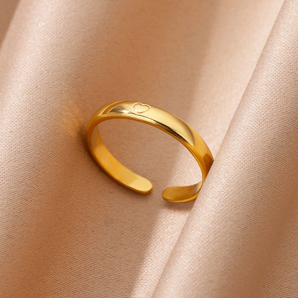 Anello regolabile con motivo a cuore