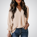 Blusa a tunica con scollo a V
