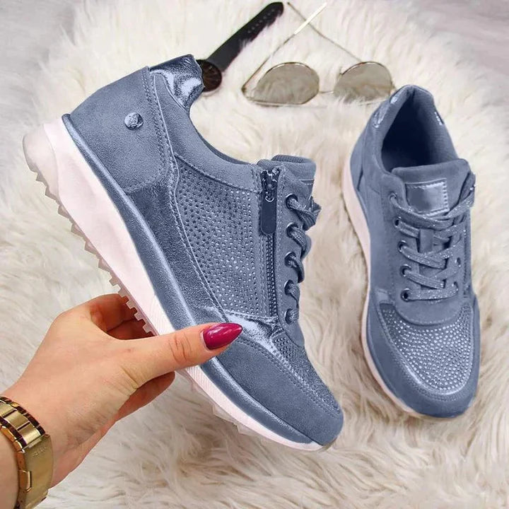 Sneakers casual con suola strutturata e ammortizzata