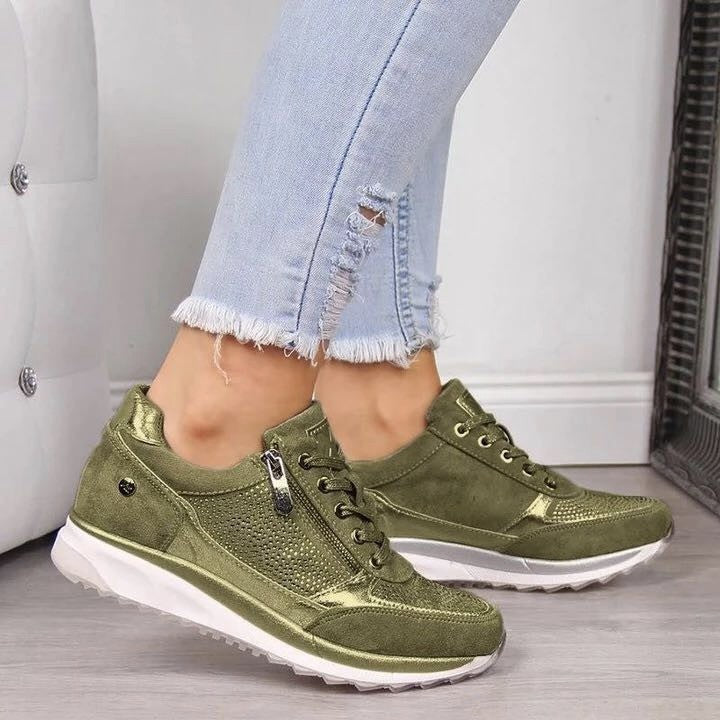Sneakers casual con suola strutturata e ammortizzata