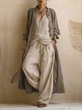 Cardigan lungo in cotone dal taglio ampio