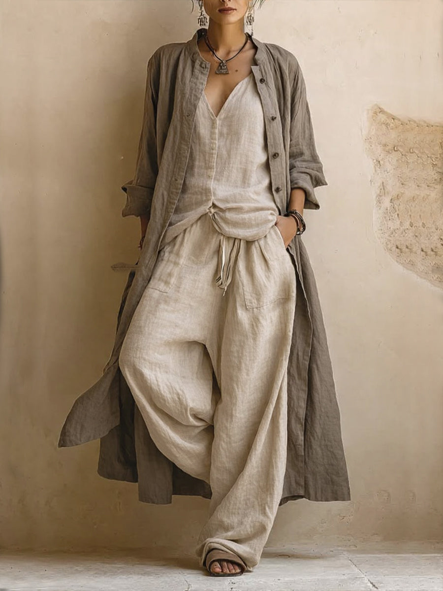 Cardigan lungo in cotone dal taglio ampio