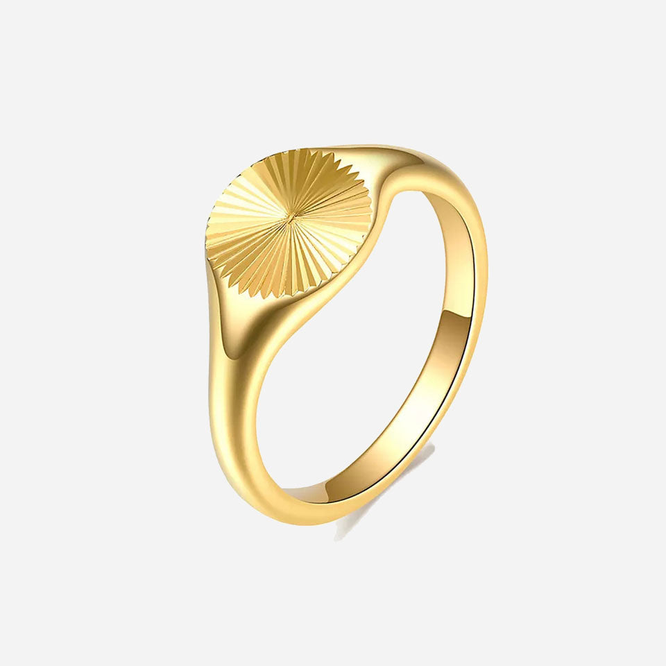 Anello con motivo a girasole