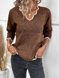 Maglione con scollo a V e maniche lunghe