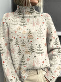 Maglione oversize a collo alto con maniche lunghe